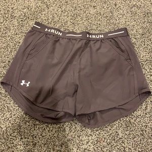 Purple Under Armour shorts